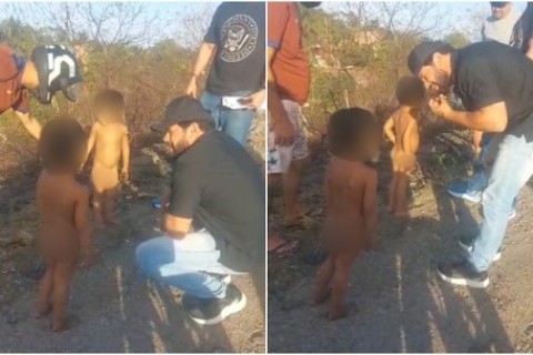 Crianças pulam grade de casa e são achadas sem roupas à beira de estrada no Ceará