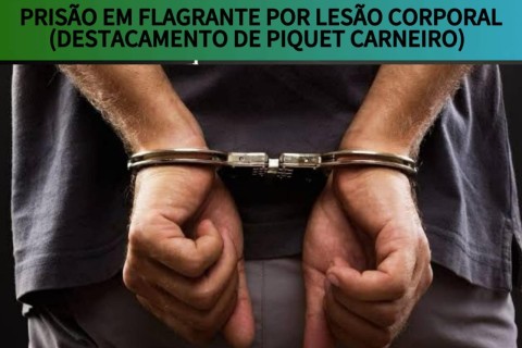 Homem é preso em flagrante em Piquet Carneiro-CE, após agredir mulher com barra de ferro