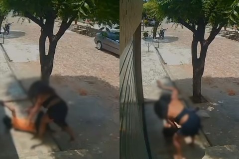 Mulher agride a própria mãe no Ceará; imagem é forte