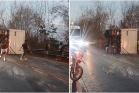 Acidente com caminhão bitrem deixa motorista morto na BR-222, em Tianguá