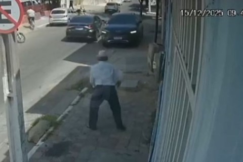 Empresário dirige na contramão para fugir de assalto e quase atropela idoso no Ceará