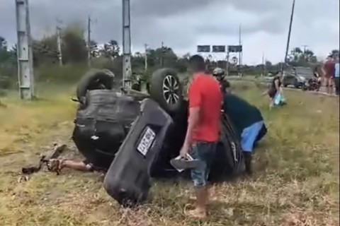 Acidente de trânsito na cidade de Pacatuba-CE