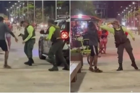Homem tenta agredir pessoas na Beira Mar e resiste a abordagem de policiais